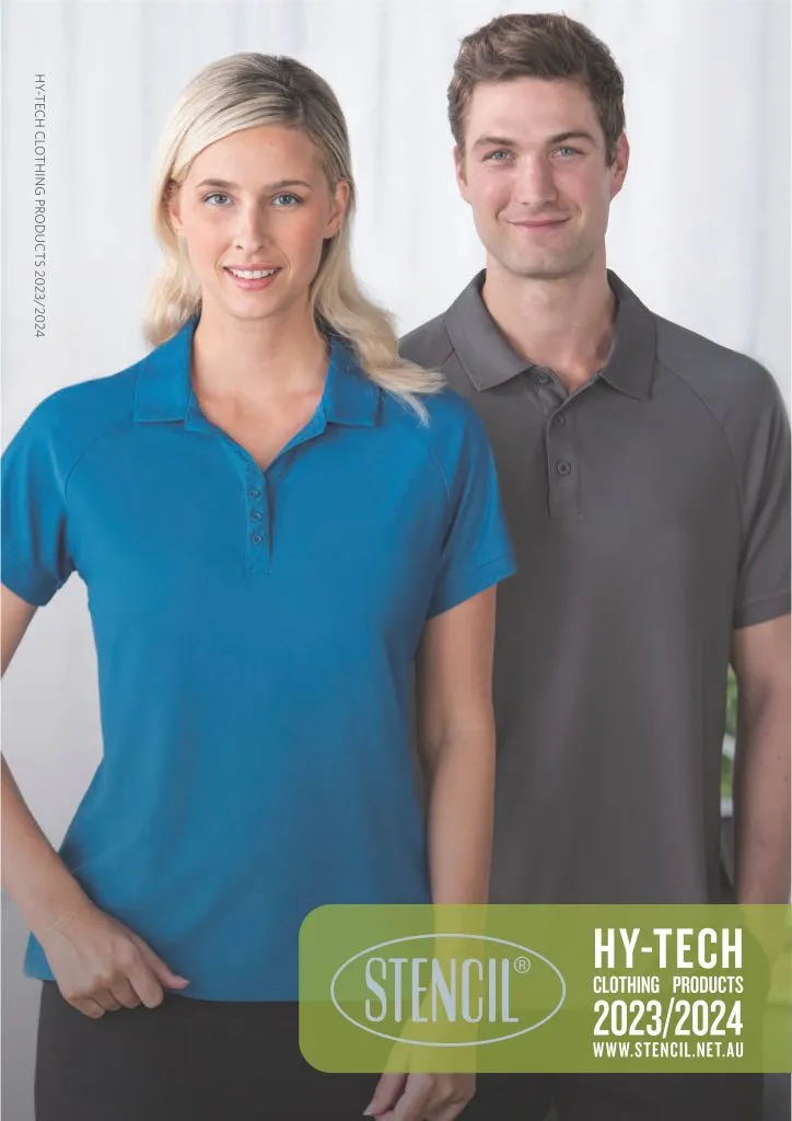 Stencil Catalogue 2023/24 Cover - Hytech clothing products